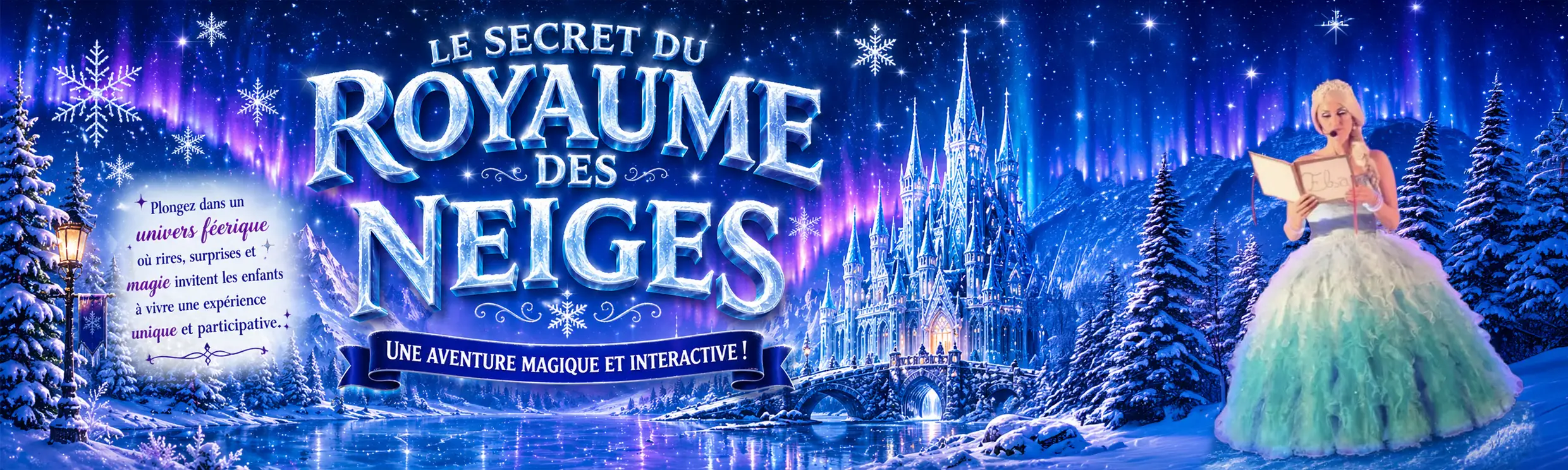 Spectacle enfant Le Secret du Royaume des Neiges - spectacle interactif jeune public